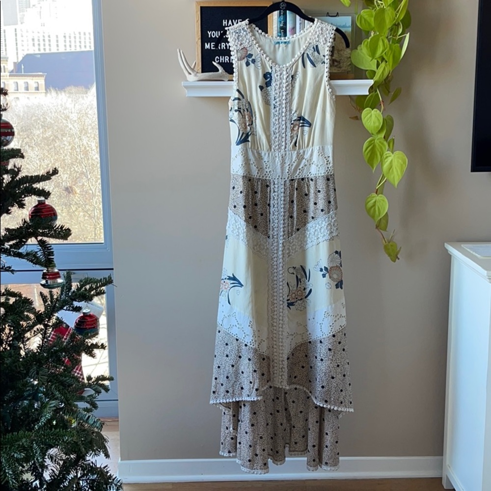 Vintage Anthropologie maxi high-low dress